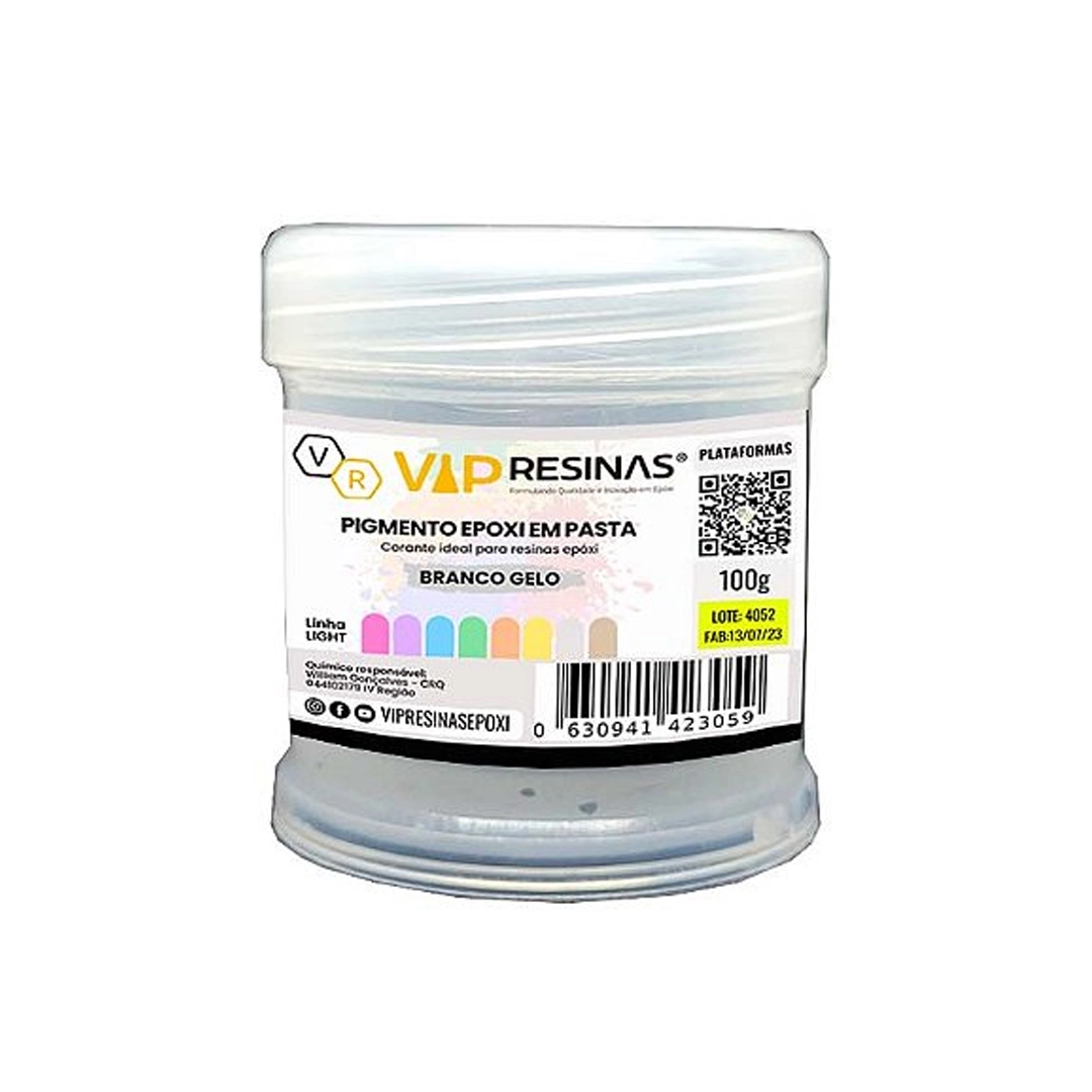 Pigmento Epóxi P/Resina Em Pasta 100g Cores Light Vipresinas