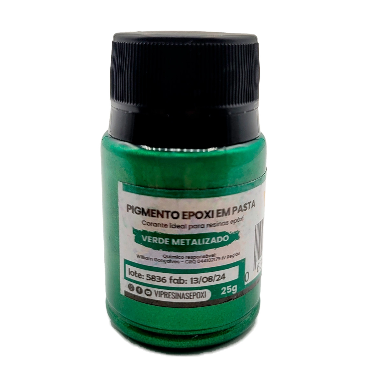 Kit 8 Pigmento Epóxi Pasta Metalizadas Coloridas Resina 25g