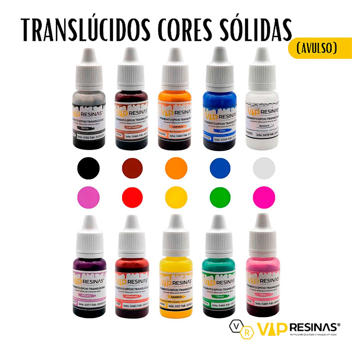 Pigmento Epóxi Para Resinas Translúcido 10g Vip Resinas