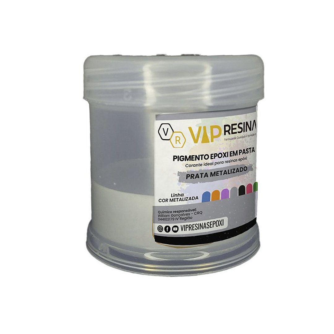 Pigmento Epóxi P/Resina Pasta 50g Cor Metalizada Vipresina Pigmento Epóxi P/Resina Pasta 50g Cor Metalizada Vipresina