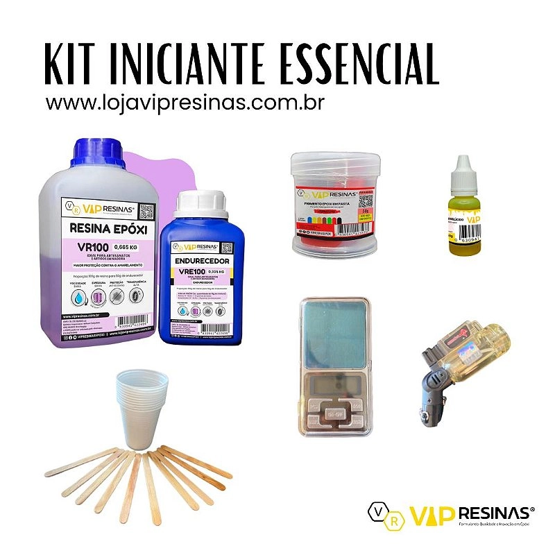 Kit Iniciante Materiais Essenciais P/ Resinagem Vip Resinas