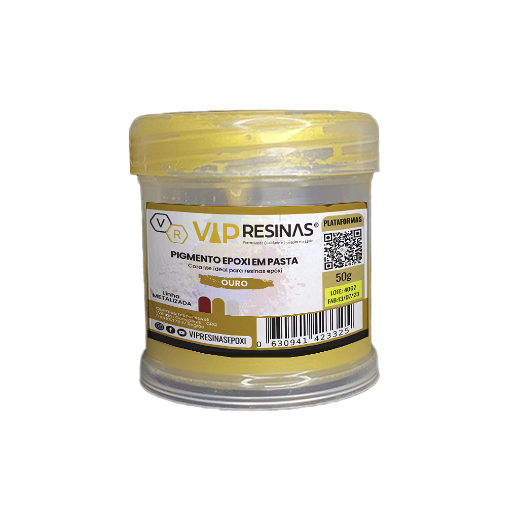 Pigmento Epóxi P/Resina Pasta 50g Cor Metalizada Vipresina Pigmento Epóxi P/Resina Pasta 50g Cor Metalizada Vipresina