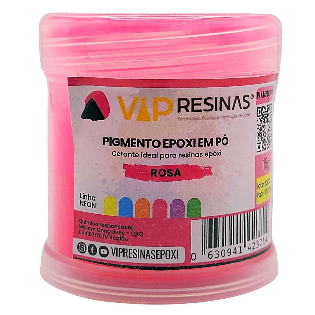 Pigmento Epóxi em Pó – Cores Neón: Kit Completo 6 Cores 15g