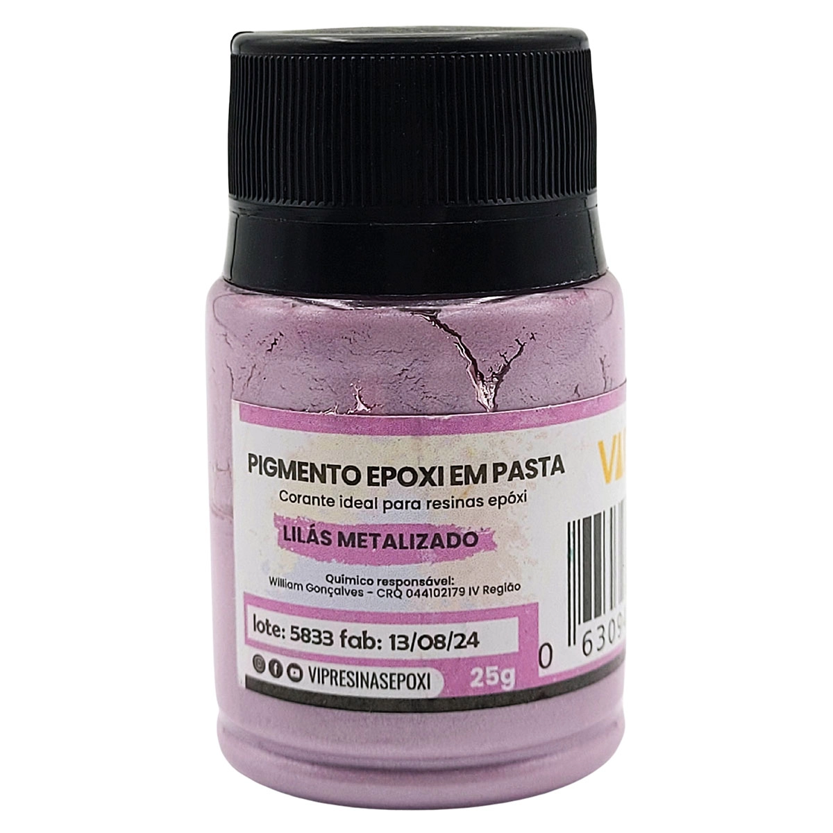 Kit 8 Pigmento Epóxi Pasta Metalizadas Coloridas Resina 25g