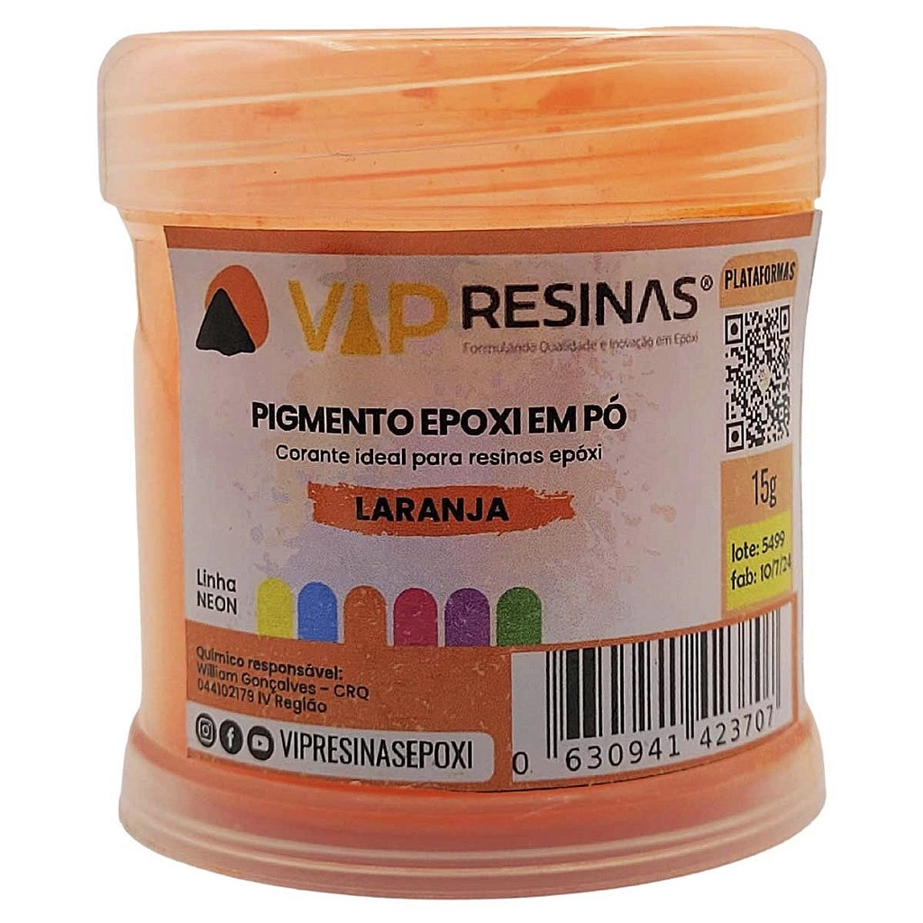 Pigmento Epóxi em Pó – Cores Neón: Kit Completo 6 Cores 15g
