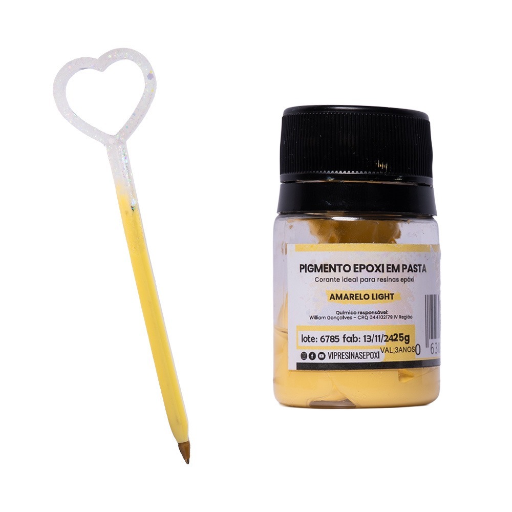 Pigmento Epóxi P/Resina Em Pasta 25g Cores Light Vip resinas