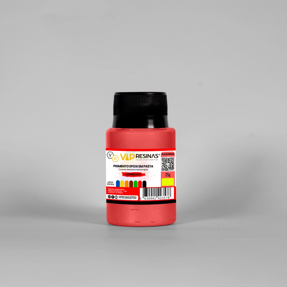 Pigmento Epóxi P/Resina Pasta Cores Sólidas 25g Vip Resinas