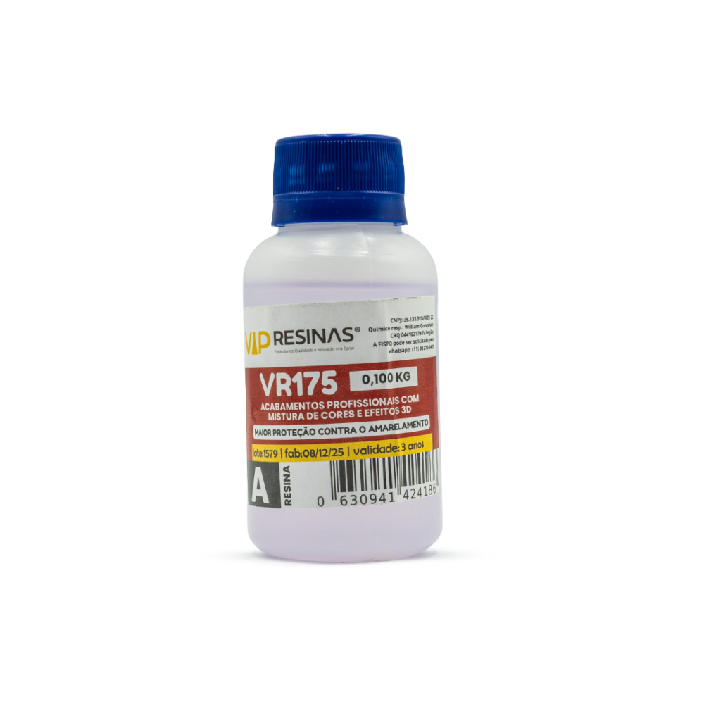Resina Alta Viscosidade+ Endurecedor Uv VR175 150g VipResina Resina Alta Viscosidade+ Endurecedor Uv VR175 150g VipResina