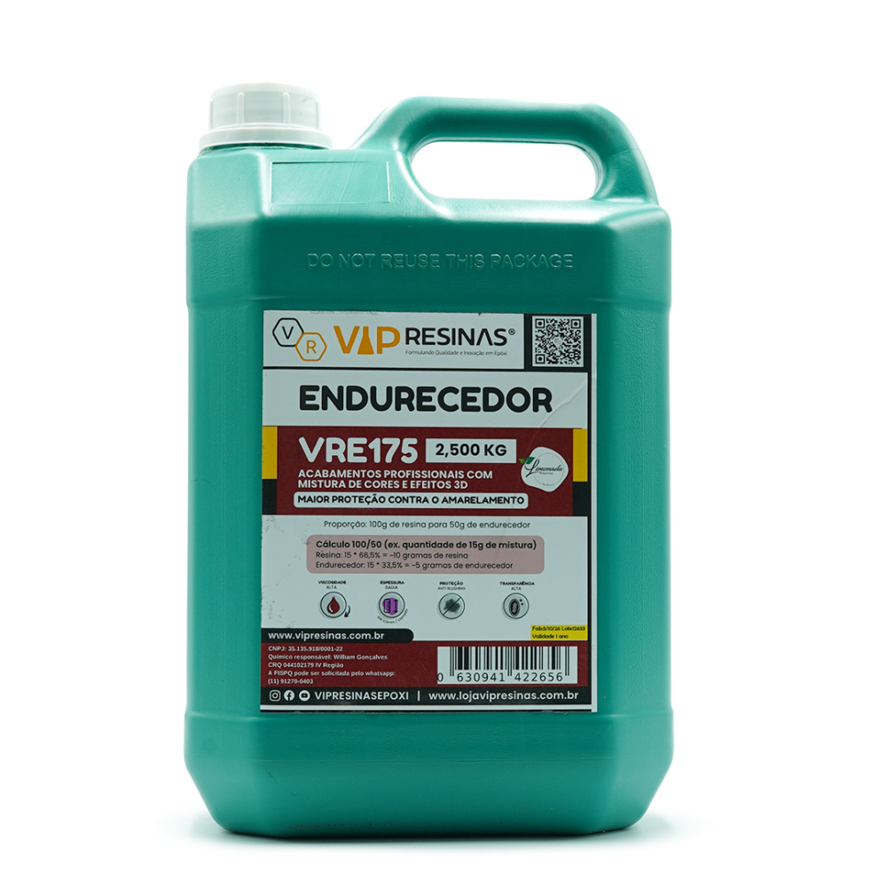 Resina Alta Viscosidade Endurecedor UV VR175 7,5kg VipResina