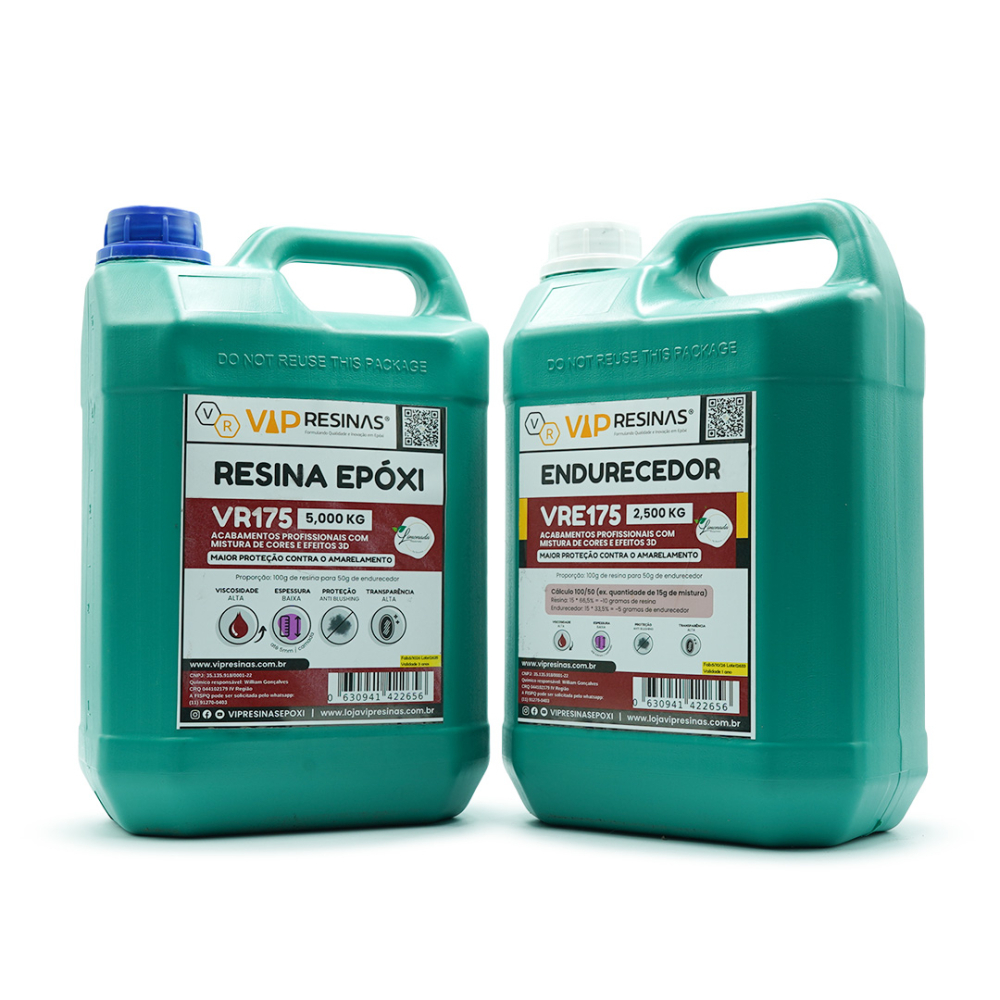 Resina Alta Viscosidade Endurecedor UV VR175 7,5kg VipResina