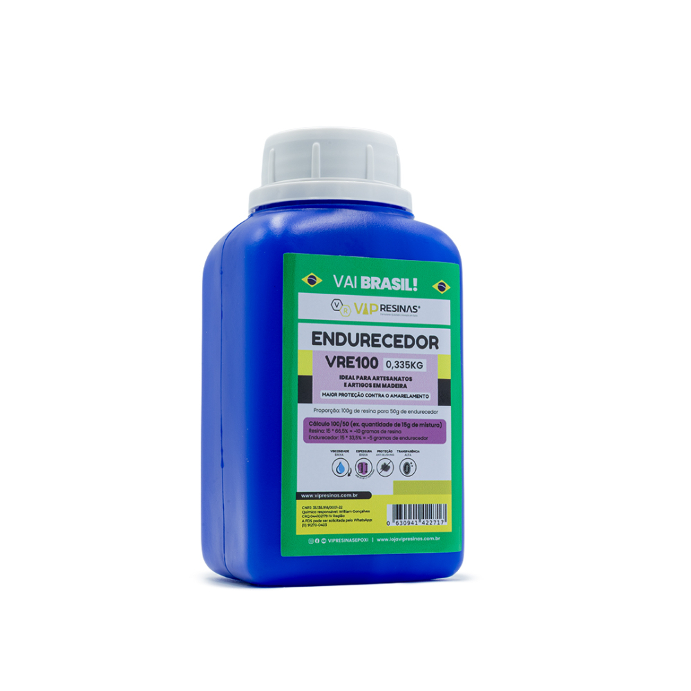 Resina Epóxi + Endurecedor UV VR100 1,000kg Baixa Espessura Resina Epóxi + Endurecedor UV VR100 1,000kg Baixa Espessura