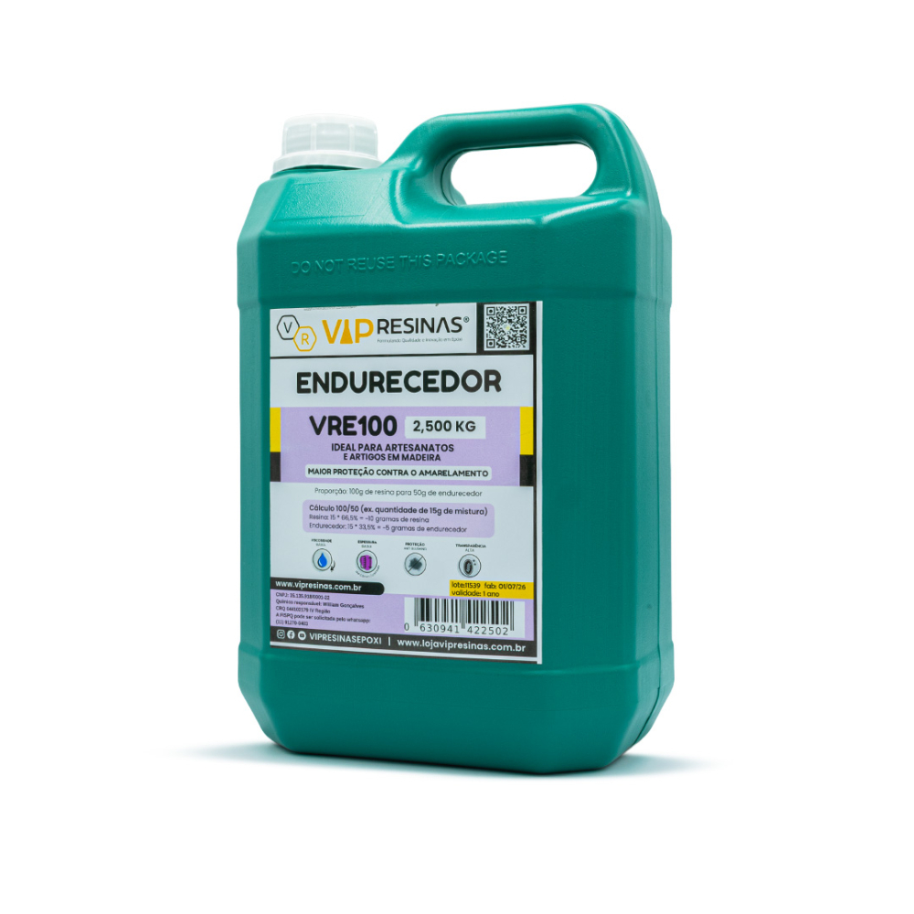 Resina Epóxi + Endurecedor UV VR100 7,5kg Baixa Espessura Resina Epóxi + Endurecedor UV VR100 7,5kg Baixa Espessura