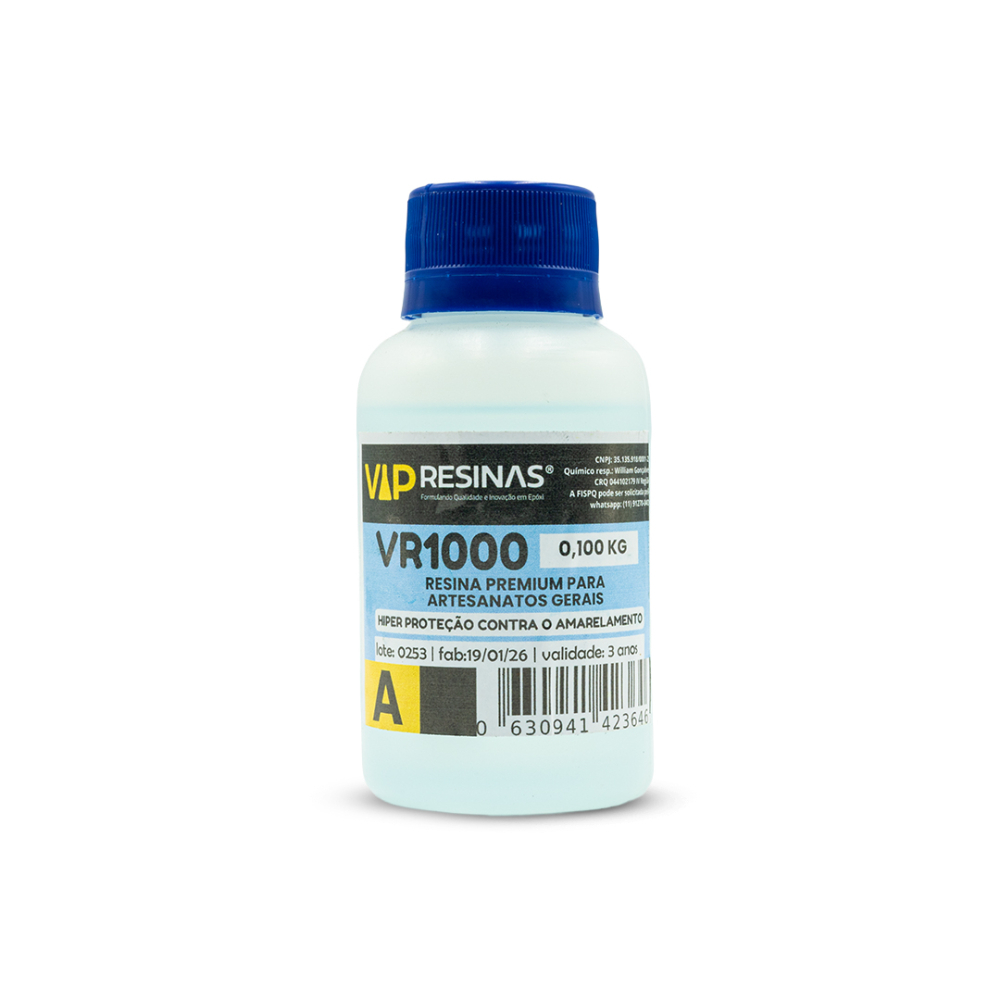 Resina Epóxi + Endurecedor Uv VR1000 150g Baixa Espessura Resina Epóxi + Endurecedor Uv VR1000 150g Baixa Espessura