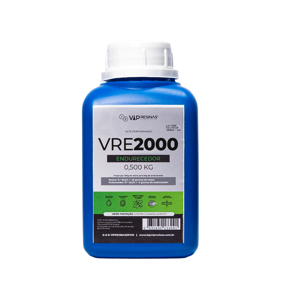 Resina Epóxi + Endurecedor VR2000 1,5Kg Ultra Transparente – Ideal para Eternização de Flores e Peças Afetivas