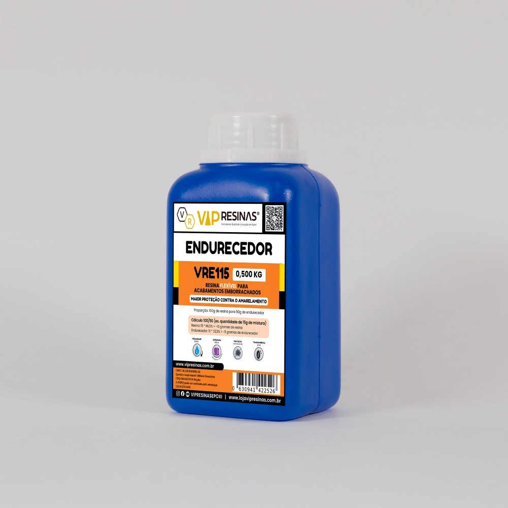 Resina Flexível + Endurecedor Uv Vr115 1,500kg Vip Resinas