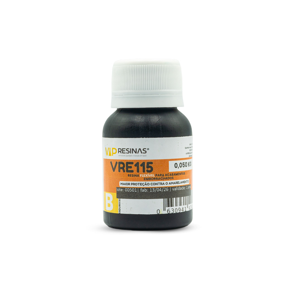 Resina Flexível + Endurecedor Uv Vr115 150g Vip Resinas Resina Flexível + Endurecedor Uv Vr115 150g Vip Resinas